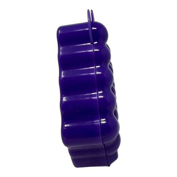 Tupperware Grape Forget Me Not Storage Container Purple Lunch Snack Hinged Lid - Picture 4 of 7